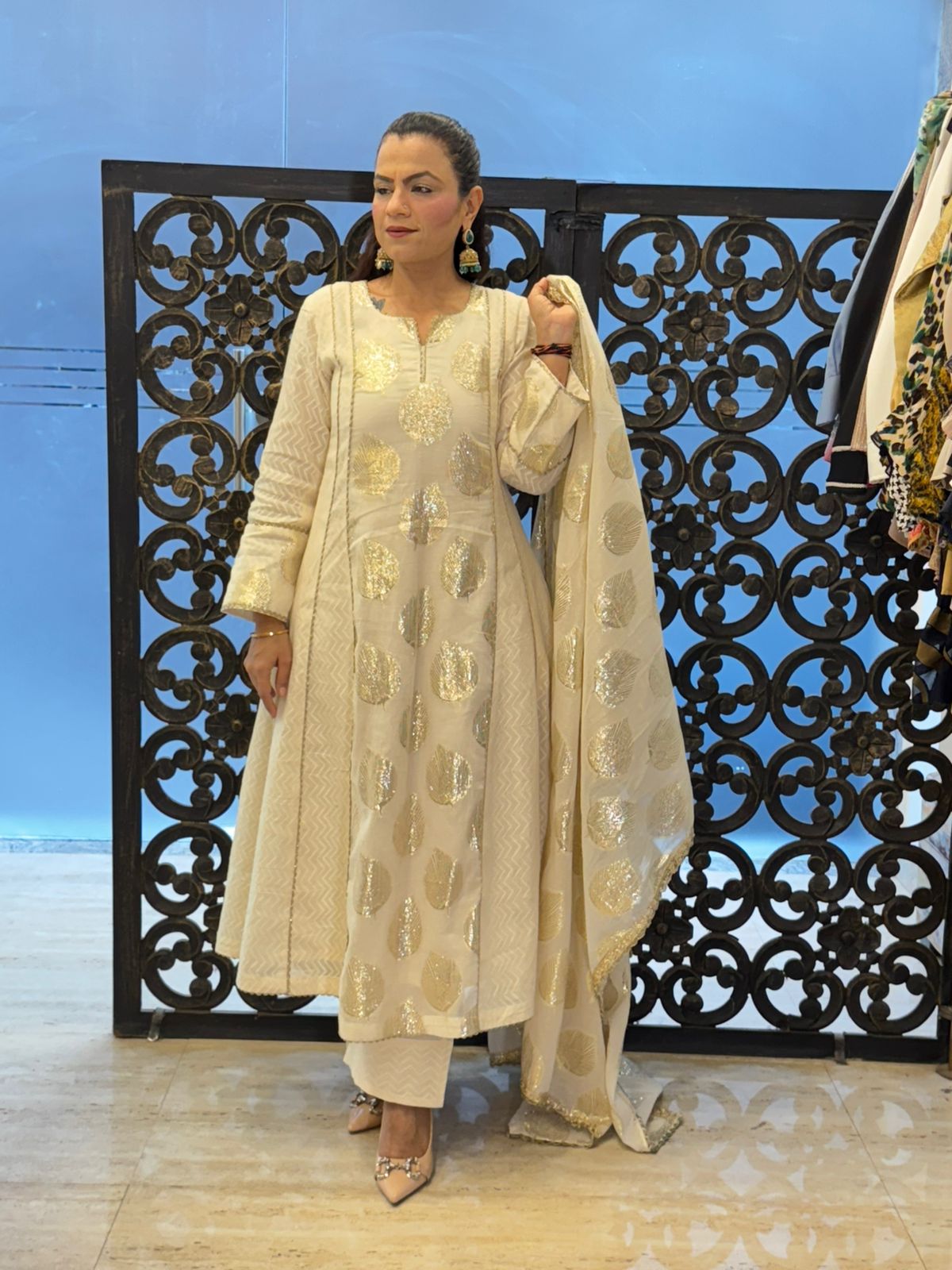 Paisley Ashaped - Cotton banarsi suit