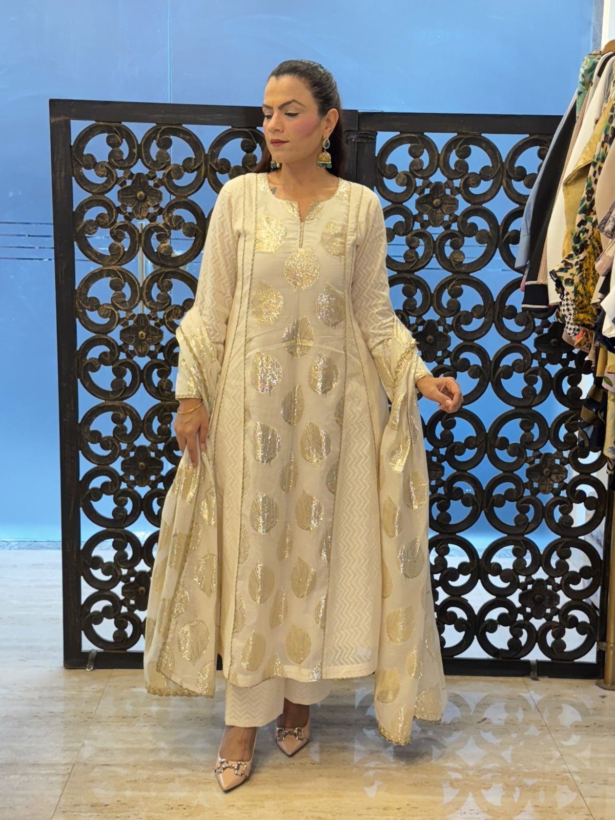 Paisley Ashaped - Cotton banarsi suit