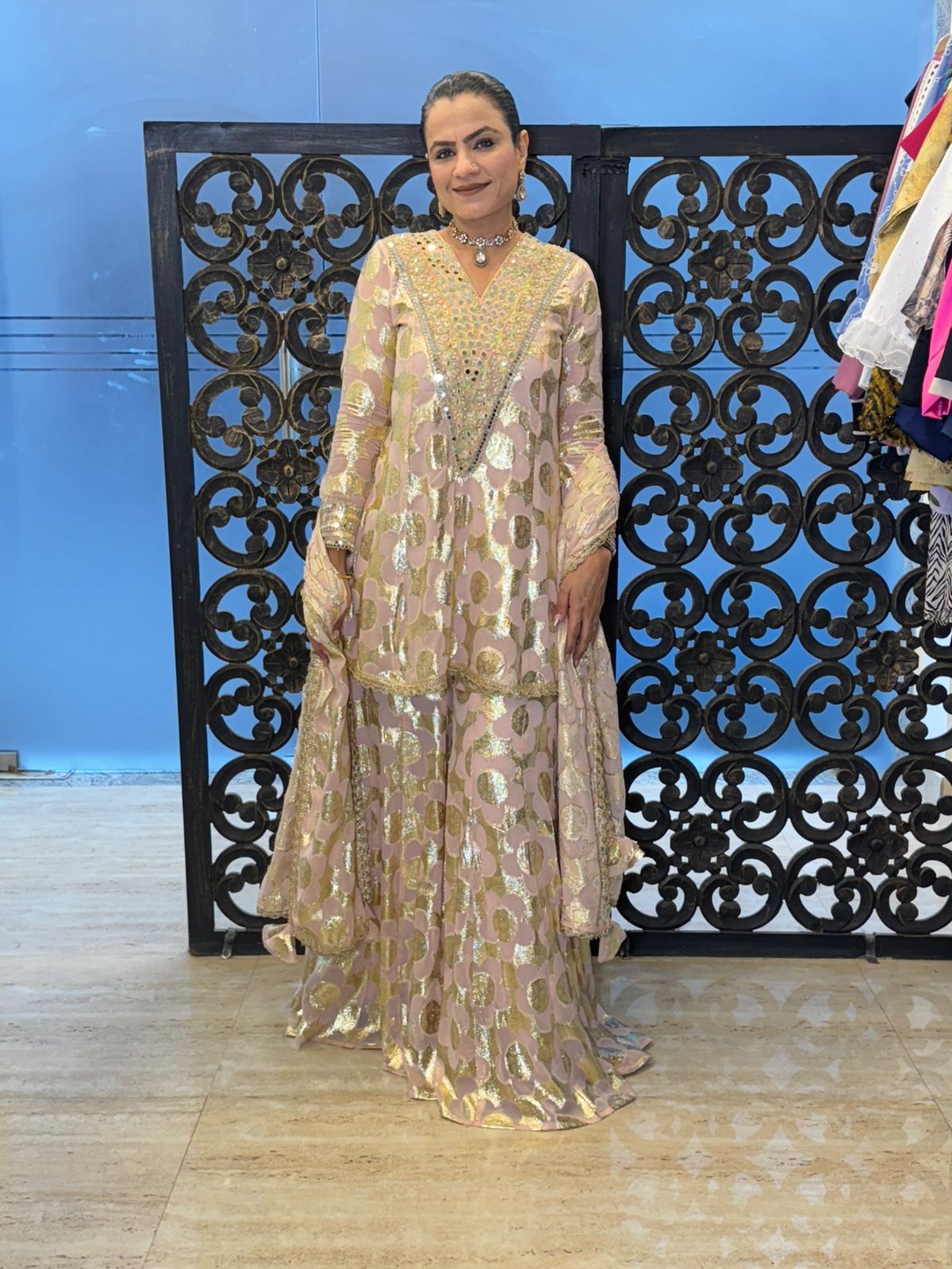 Garara suit - luxurious Banarsi fabric