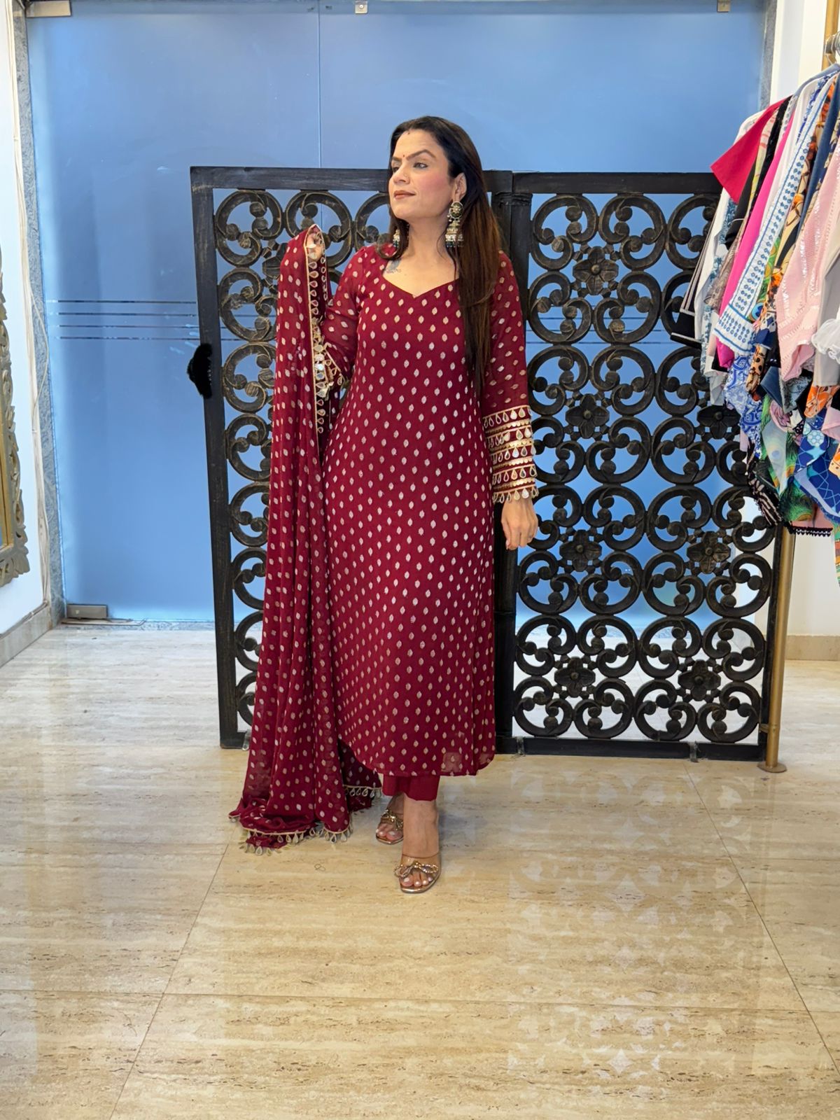 Sundariya Banarsi viscose suit
